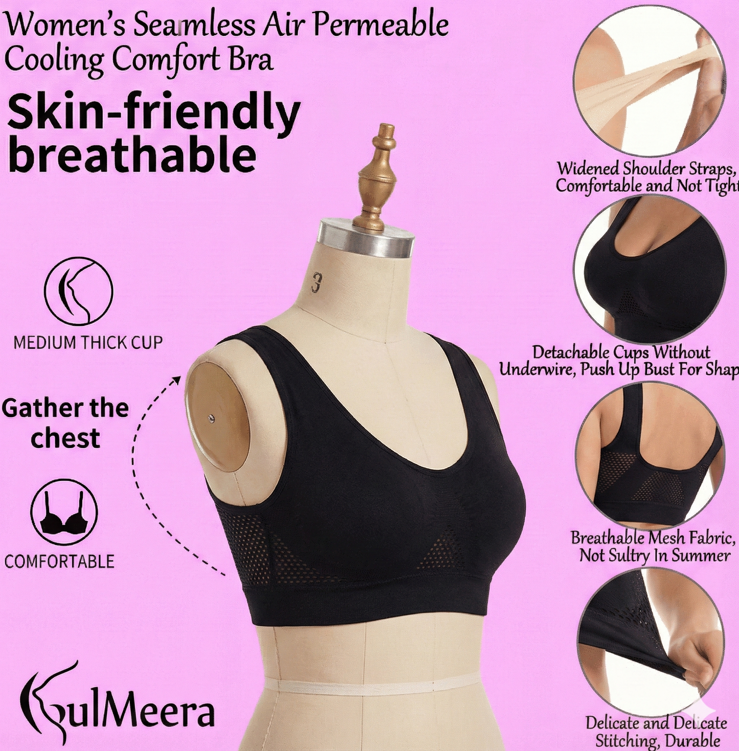 BUY 1 Get 2 FREE Breathable Cool Liftup Air Bra